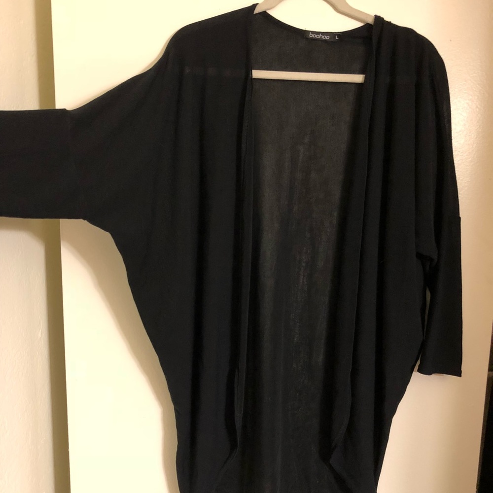 Boohoo black cardigan